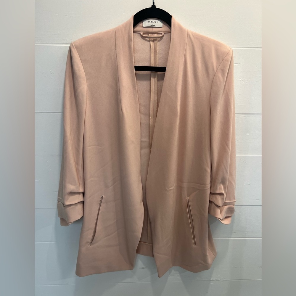 Babaton Power Hip Blazer size 6 light pink